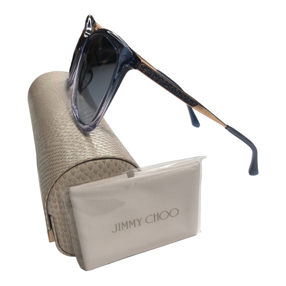 Jimmy Choo NEREA/G/S 0JQ4 GB Blue Lilac Women’s Sunglasses with Cat Eye ~ NIB - Picture 6 of 6